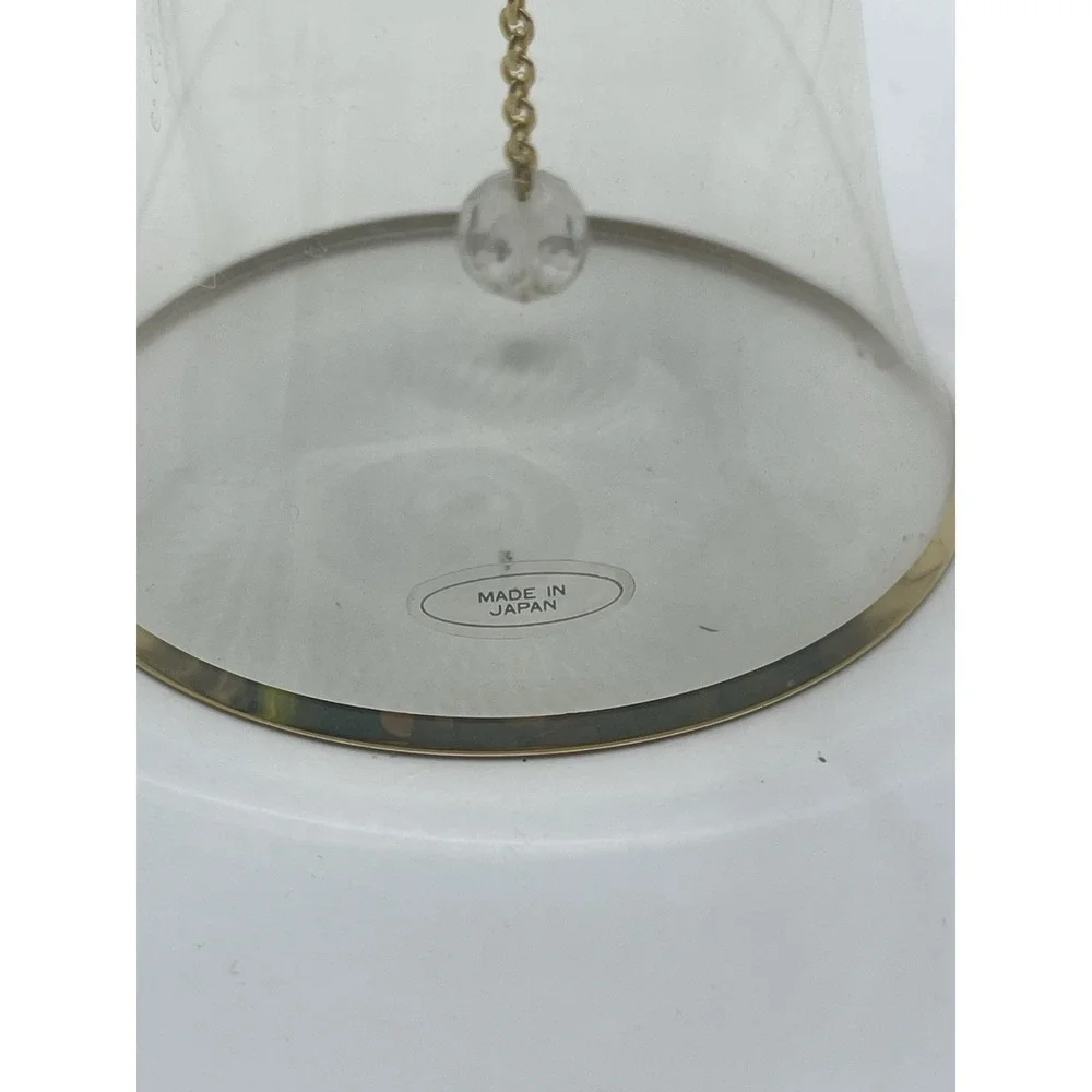 Vintage Made in‎ Japan Porcelain Bird Bell Hand Painted Songbird with Glass Bell